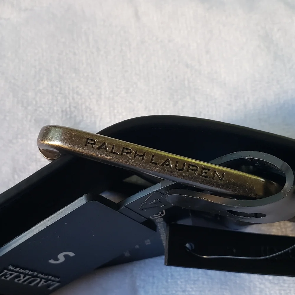 Lauren Ralph Lauren‎ Studded 2ins Wide Black leather Belt. NWT. Size SMALL